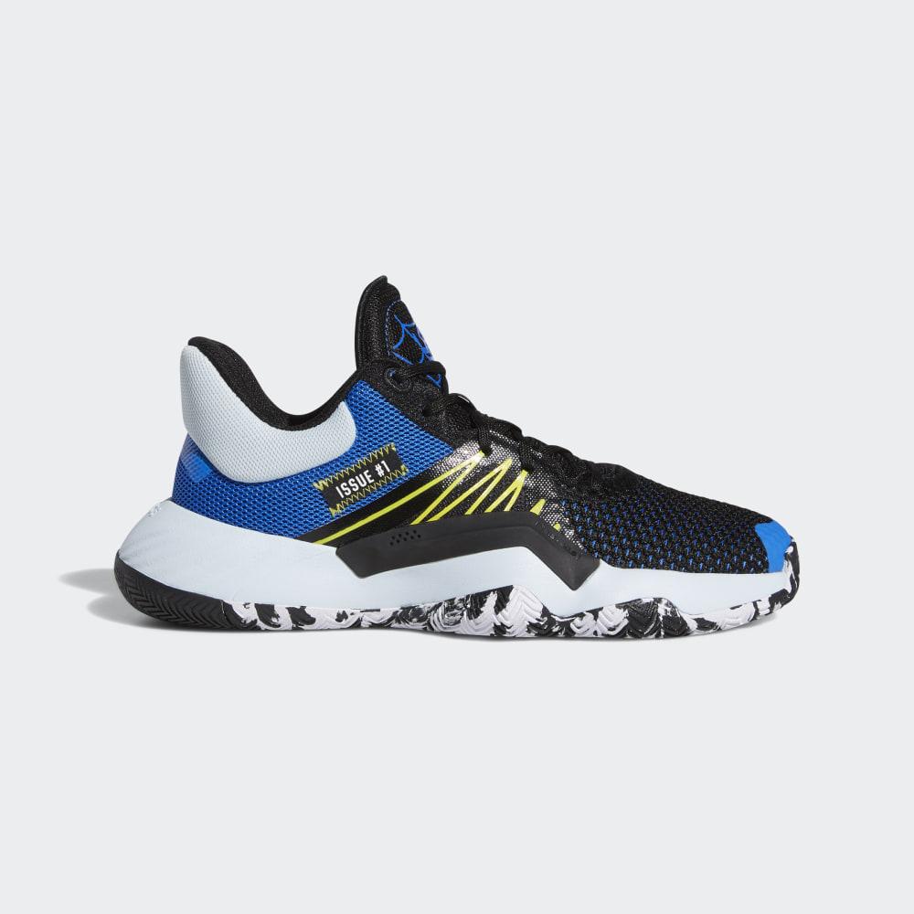 Adidas Boys' D.O.N. Issue #1 Basketball Shoes Black/Blue/Yellow Ireland EG6564